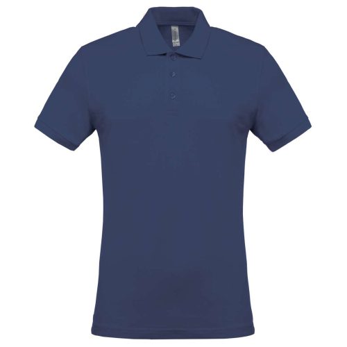 Férfi galléros piké póló, rövid ujjú, Kariban KA254, Deep Blue-4XL