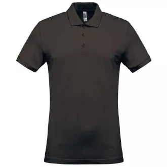   Férfi galléros piké póló, rövid ujjú, Kariban KA254, Dark Grey-S