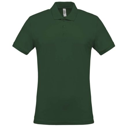 Férfi galléros piké póló, rövid ujjú, Kariban KA254, Forest Green-3XL