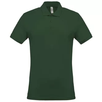   Férfi galléros piké póló, rövid ujjú, Kariban KA254, Forest Green-S
