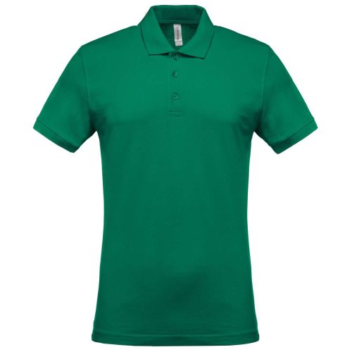 Férfi galléros piké póló, rövid ujjú, Kariban KA254, Kelly Green-S