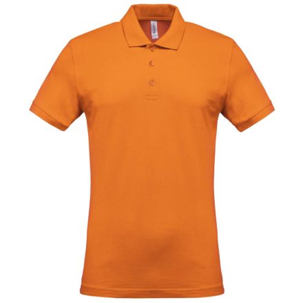 Férfi galléros piké póló, rövid ujjú, Kariban KA254, Orange-M