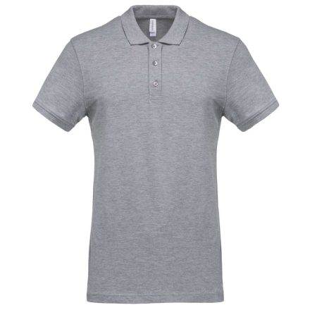 Férfi galléros piké póló, rövid ujjú, Kariban KA254, Oxford Grey-3XL