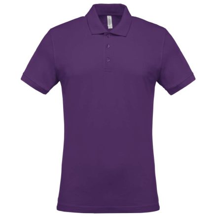 Férfi galléros piké póló, rövid ujjú, Kariban KA254, Purple-3XL