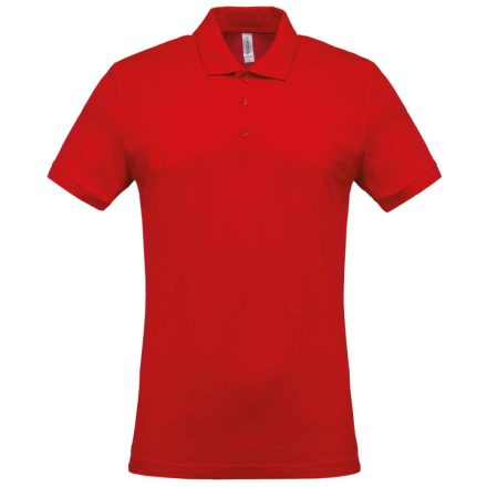 Férfi galléros piké póló, rövid ujjú, Kariban KA254, Red-2XL