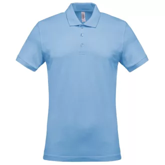   Férfi galléros piké póló, rövid ujjú, Kariban KA254, Sky Blue-S