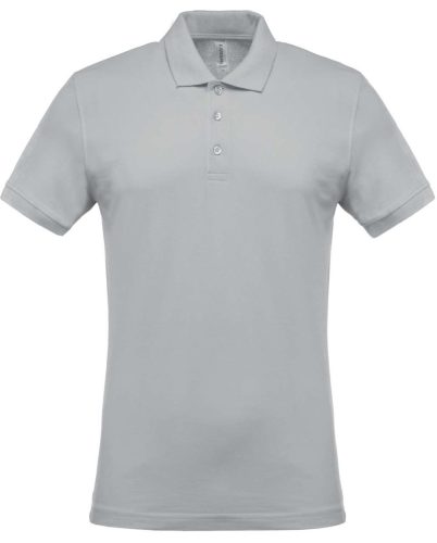 Férfi galléros piké póló, rövid ujjú, Kariban KA254, Snow Grey-4XL