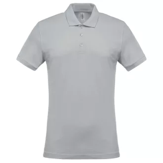   Férfi galléros piké póló, rövid ujjú, Kariban KA254, Snow Grey-S