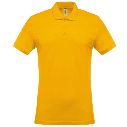 Férfi galléros piké póló, rövid ujjú, Kariban KA254, Yellow-2XL