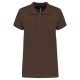 Női galléros piké póló, rövid ujjú, Kariban KA255, Chocolate-3XL