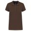 Női galléros piké póló, rövid ujjú, Kariban KA255, Chocolate-XS