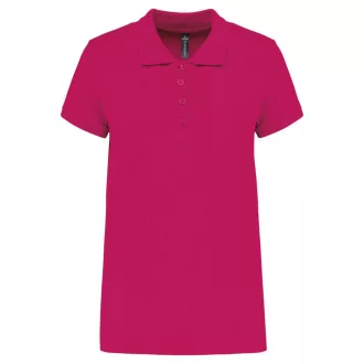   Női galléros piké póló, rövid ujjú, Kariban KA255, Fuchsia-XS