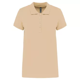   Női galléros piké póló, rövid ujjú, Kariban KA255, Light Sand-XS