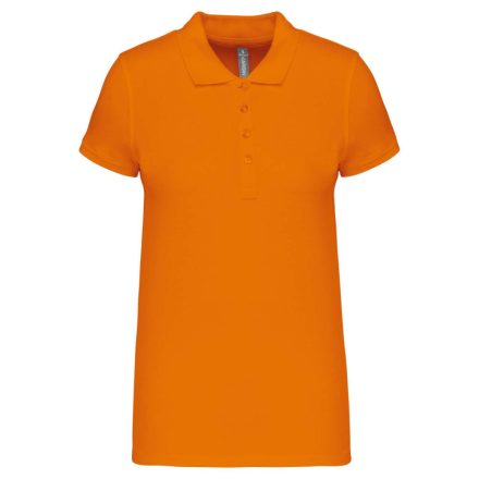 Női galléros piké póló, rövid ujjú, Kariban KA255, Orange-M