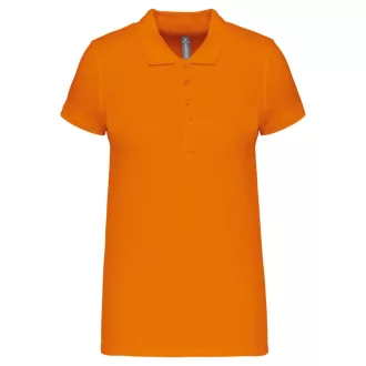   Női galléros piké póló, rövid ujjú, Kariban KA255, Orange-XS