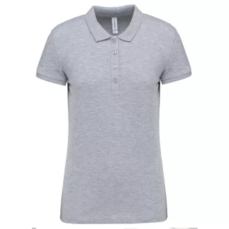   Női galléros piké póló, rövid ujjú, Kariban KA255, Oxford Grey-XS