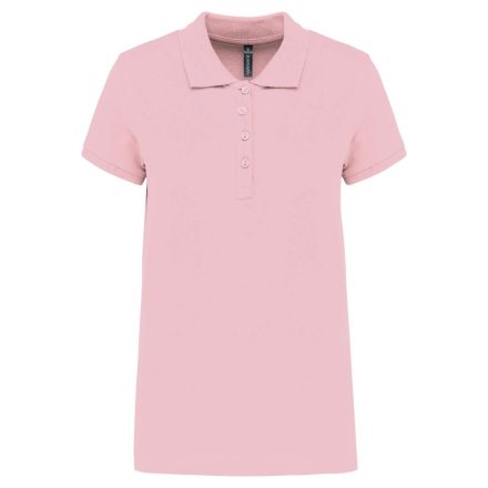 Női galléros piké póló, rövid ujjú, Kariban KA255, Pale Pink-2XL