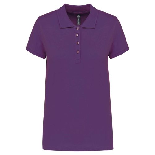 Női galléros piké póló, rövid ujjú, Kariban KA255, Purple-XL