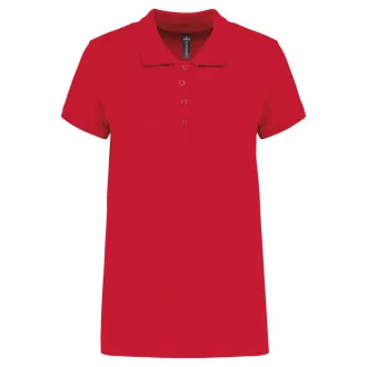   Női galléros piké póló, rövid ujjú, Kariban KA255, Red-XS