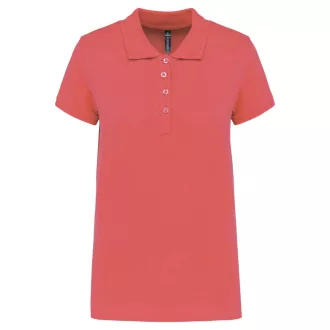   Női galléros piké póló, rövid ujjú, Kariban KA255, True Coral-XS