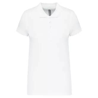   Női galléros piké póló, rövid ujjú, Kariban KA255, White-XS