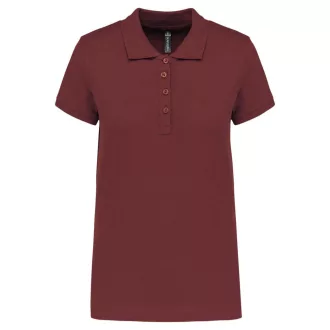   Női galléros piké póló, rövid ujjú, Kariban KA255, Wine-S
