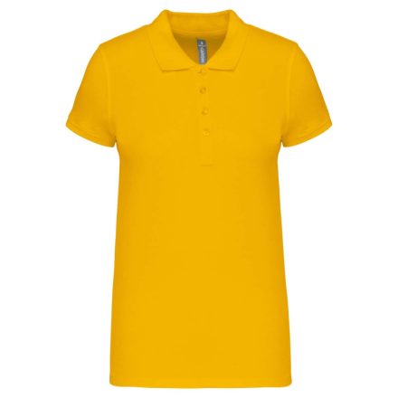 Női galléros piké póló, rövid ujjú, Kariban KA255, Yellow-L