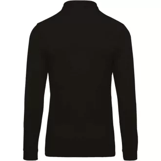   Férfi galléros hosszú ujjú piké póló, Kariban KA256, Black-M