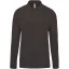 Férfi galléros hosszú ujjú piké póló, Kariban KA256, Dark Grey-4XL