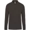 Férfi galléros hosszú ujjú piké póló, Kariban KA256, Dark Grey-S