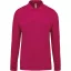 Férfi galléros hosszú ujjú piké póló, Kariban KA256, Fuchsia-4XL