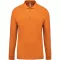 Férfi galléros hosszú ujjú piké póló, Kariban KA256, Orange-2XL