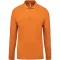 Férfi galléros hosszú ujjú piké póló, Kariban KA256, Orange-L