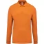 Férfi galléros hosszú ujjú piké póló, Kariban KA256, Orange-L
