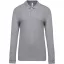 Férfi galléros hosszú ujjú piké póló, Kariban KA256, Oxford Grey-4XL