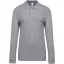Férfi galléros hosszú ujjú piké póló, Kariban KA256, Oxford Grey-S