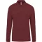 Férfi galléros hosszú ujjú piké póló, Kariban KA256, Wine-3XL