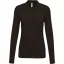 Női galléros hosszú ujjú piké póló, Kariban KA257, Dark Grey-S
