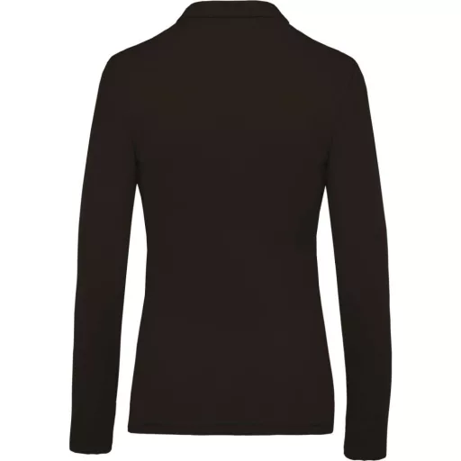 Női galléros hosszú ujjú piké póló, Kariban KA257, Dark Grey-XS