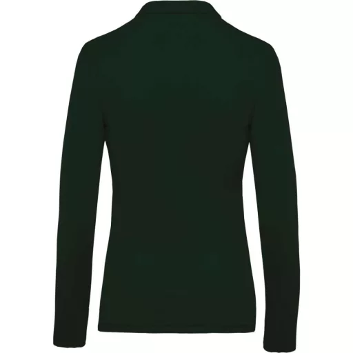 Női galléros hosszú ujjú piké póló, Kariban KA257, Forest Green-L