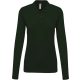 Női galléros hosszú ujjú piké póló, Kariban KA257, Forest Green-S