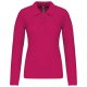 Női galléros hosszú ujjú piké póló, Kariban KA257, Fuchsia-S