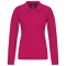 Női galléros hosszú ujjú piké póló, Kariban KA257, Fuchsia-XS