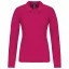 Női galléros hosszú ujjú piké póló, Kariban KA257, Fuchsia-XS