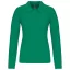 Női galléros hosszú ujjú piké póló, Kariban KA257, Kelly Green-XL
