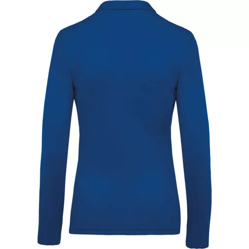 Női galléros hosszú ujjú piké póló, Kariban KA257, Light Royal Blue-3XL