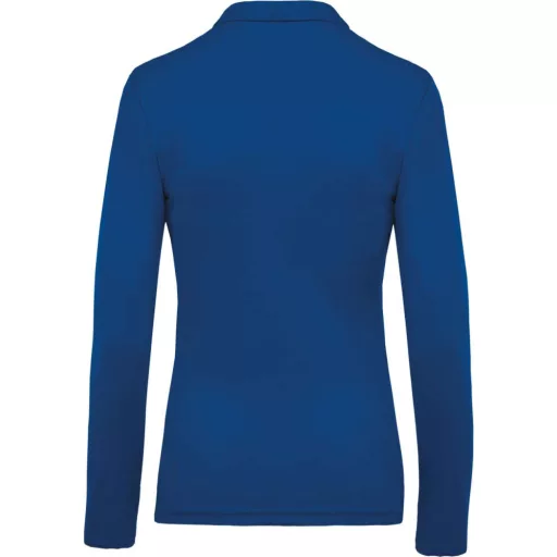 Női galléros hosszú ujjú piké póló, Kariban KA257, Light Royal Blue-L