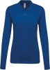 Női galléros hosszú ujjú piké póló, Kariban KA257, Light Royal Blue-XS