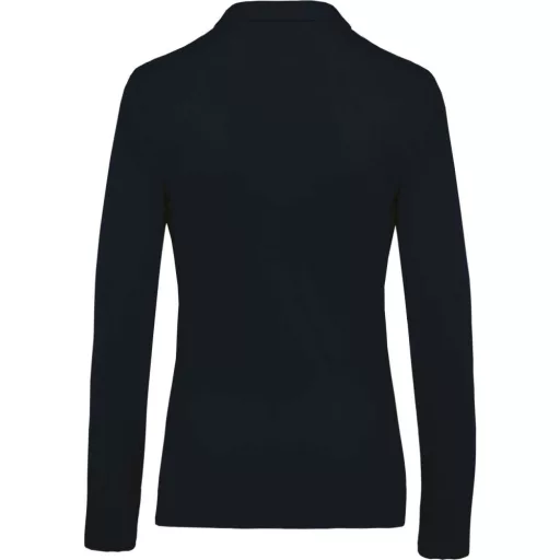 Női galléros hosszú ujjú piké póló, Kariban KA257, Navy-L