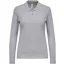 Női galléros hosszú ujjú piké póló, Kariban KA257, Oxford Grey-S